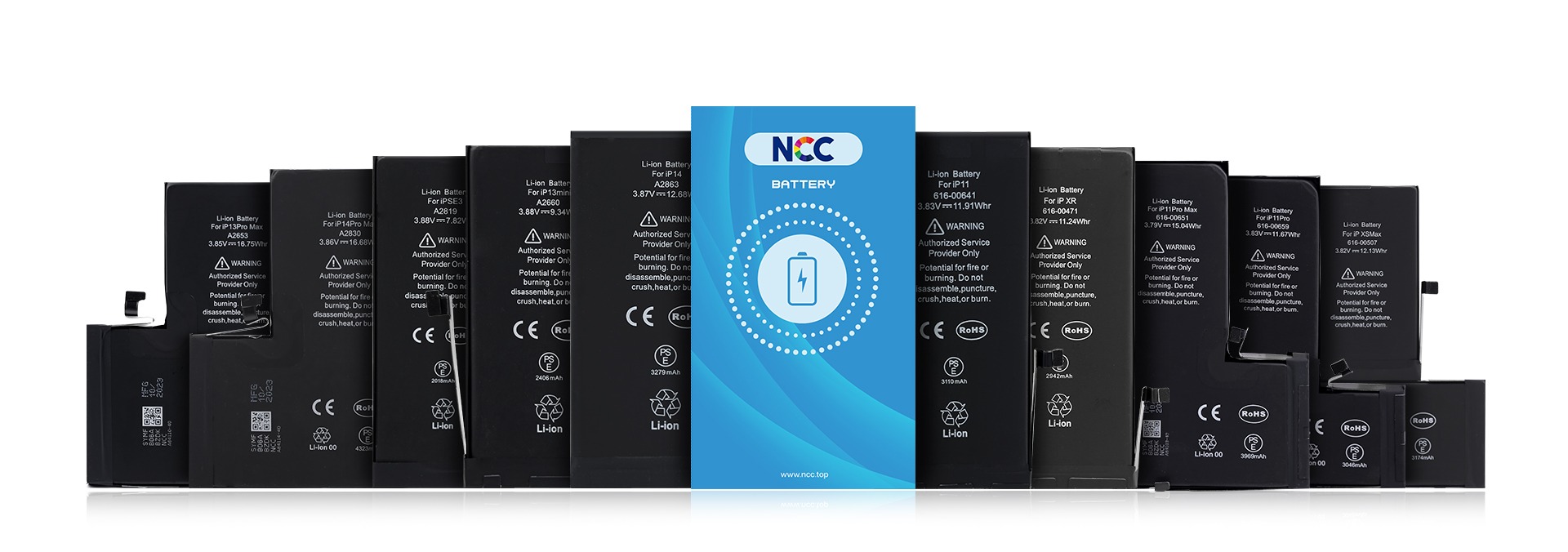 NCC Battery For iPhone and Package