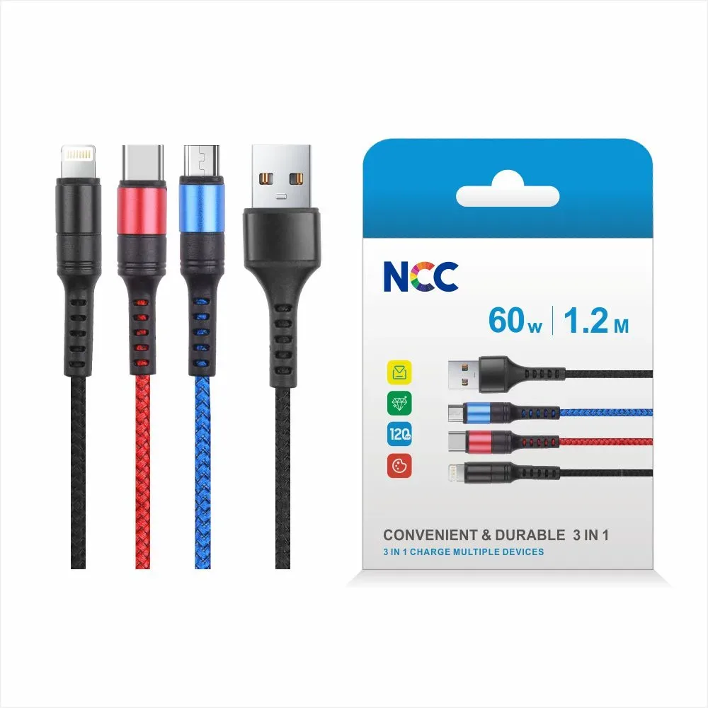 NCC 3 in 1 Charging Data Cable