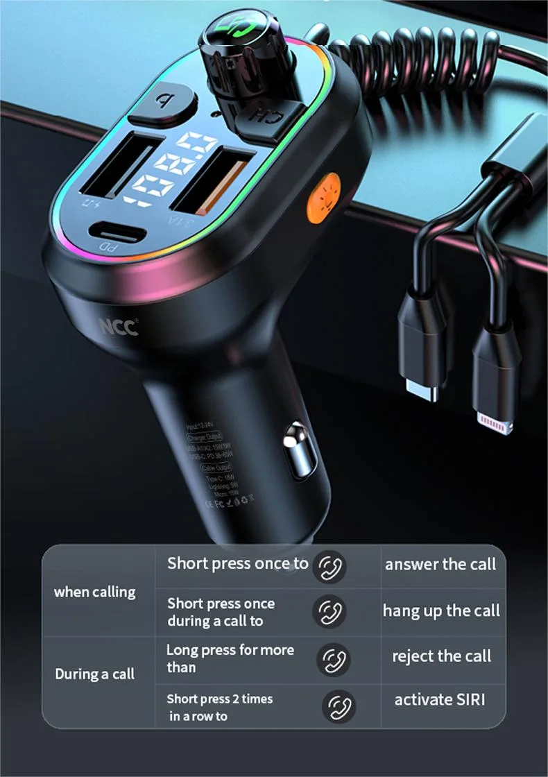 NCC Car Charger R30 Safe and Convenient One-Key Operation